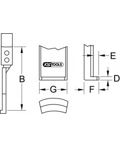 Griffe fine 200x5 mm