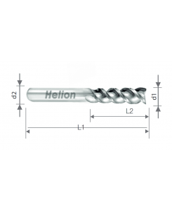 Solid carbide ALU end mill...