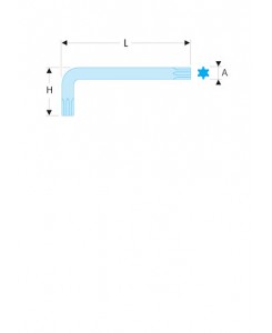 83H.2,5 CLE MALE LONGUE 2,5MM