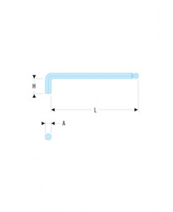 CLE MALE LONGUE SPHERIQ 2MM